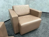 2x walter knoll - draaibare design fauteuil - leder - afbeelding 3 van  16
