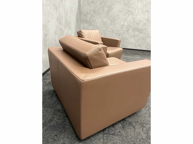 2x walter knoll - draaibare design fauteuil - leder - afbeelding 4 van  16