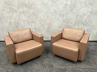 2x walter knoll - draaibare design fauteuil - leder - afbeelding 6 van  16