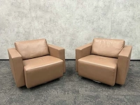 2x walter knoll - draaibare design fauteuil - leder - afbeelding 7 van  16