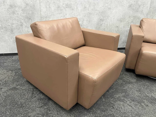 2x walter knoll - draaibare design fauteuil - leder - afbeelding 14 van  16