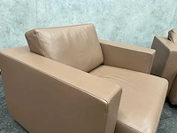 2x walter knoll - draaibare design fauteuil - leder - afbeelding 15 van  16