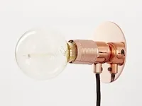 2x wandlamp frama, e27 wall, black cord brass fitting - afbeelding 2 van  4