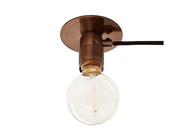 2x wandlamp frama, e27 wall, black cord copper fitting - afbeelding 1 van  2