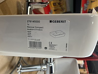 2x wastafel met kraan, 1x douchebak w.o. geberit - afbeelding 4 van  5