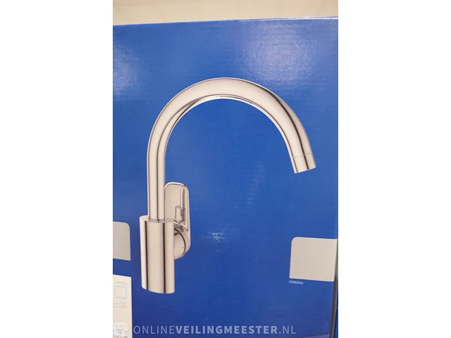 2x wastafelkraan venlo, nimbus blue, chroom - afbeelding 2 van  4