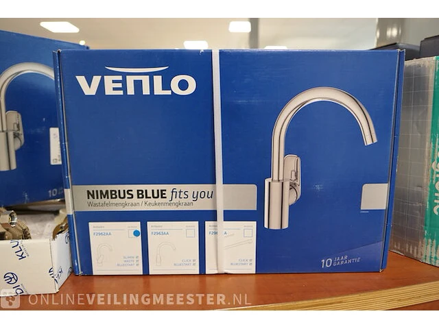 2x wastafelkraan venlo, nimbus blue, chroom - afbeelding 4 van  4