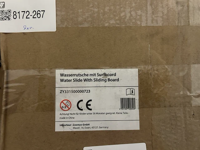 2x waterglijbaan met glijplank zoomyo - afbeelding 3 van  3