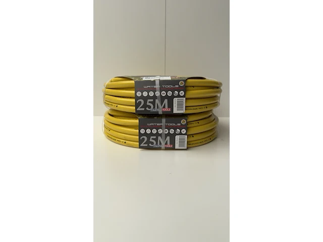 2x waterslang geel 25 meter talen - afbeelding 2 van  2