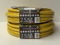 2x waterslang geel 25 meter talen - afbeelding 2 van  2