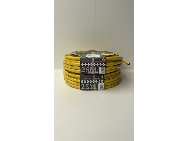 2x waterslang geel 25 meter talen - afbeelding 2 van  2