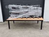 2x werktafel met 16x bureaustoel - afbeelding 1 van  8