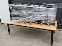 2x werktafel met 16x bureaustoel - afbeelding 2 van  8