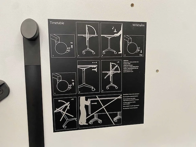 2x wilkahn - verrijdbare klaptafel 180x90 - afbeelding 7 van  10