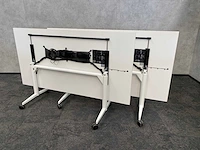 2x wilkahn timetable lift - verrijdbare zit-sta vergadertafel 100x200 - afbeelding 8 van  21