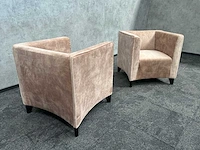 2x witteman - design fauteuil - nieuwe beige stoffering - afbeelding 3 van  12