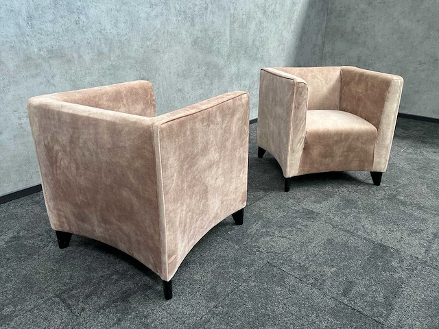 2x witteman - design fauteuil - nieuwe beige stoffering - afbeelding 3 van  12