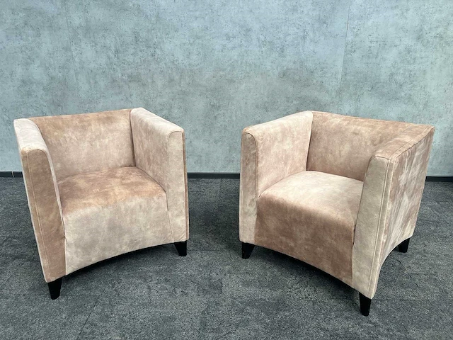 2x witteman - design fauteuil - nieuwe beige stoffering - afbeelding 4 van  12