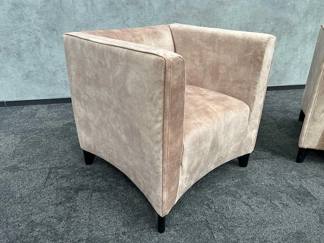 2x witteman - design fauteuil - nieuwe beige stoffering - afbeelding 9 van  12