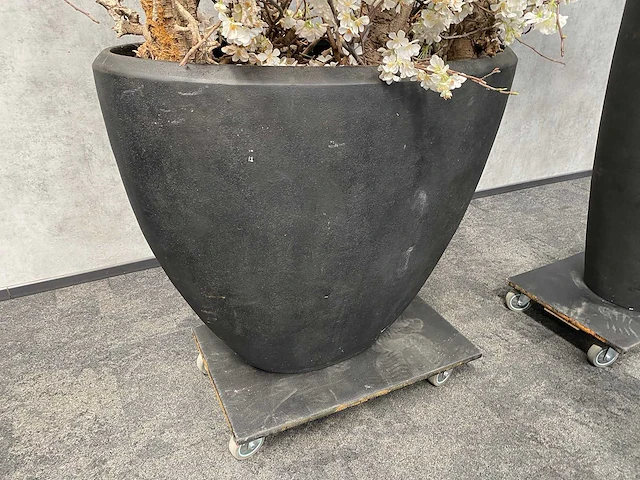2x xxl kunstbloemen met pot - kersenbloesem - afbeelding 14 van  18