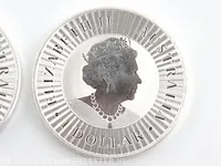 2x zilveren dollar australie 2019 (62,2 gram) - afbeelding 3 van  6