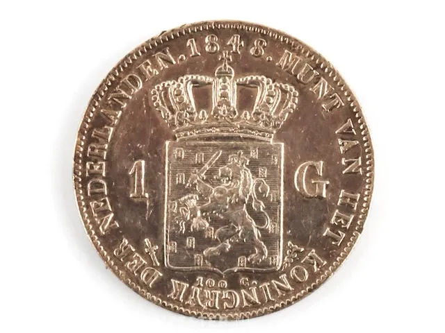 2x zilveren guldens koning willem 1847, 1848 - afbeelding 4 van  5