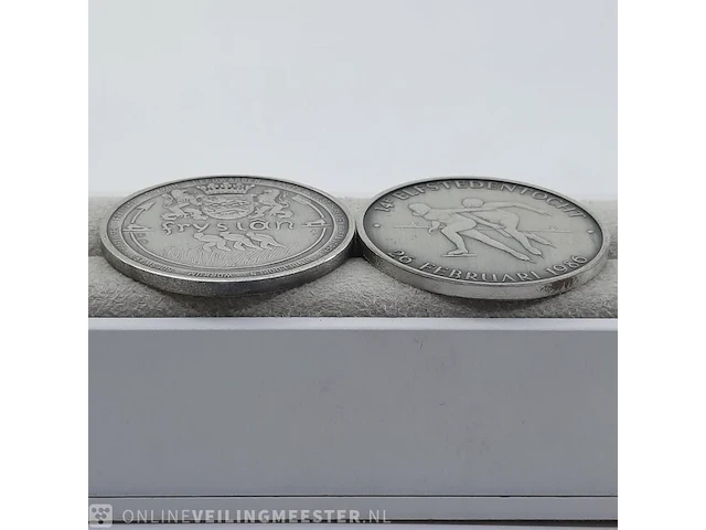 2x zilveren penning, elf stedentocht 1986 - afbeelding 5 van  5