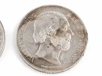2x zilveren rijksdaalders koning willem 1868, 1869 - afbeelding 3 van  6