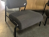 2x zuiver lekima fauteuil grijs , zuiver, grijs / chroom - afbeelding 2 van  8