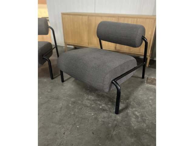 2x zuiver lekima fauteuil grijs , zuiver, grijs / chroom - afbeelding 3 van  8