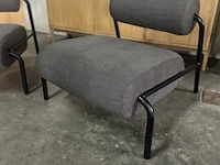 2x zuiver lekima fauteuil grijs , zuiver, grijs / chroom - afbeelding 3 van  8