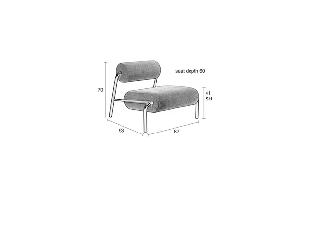 2x zuiver lekima fauteuil grijs , zuiver, grijs / chroom - afbeelding 4 van  8