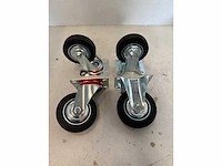 2x zwenkwiel 100 mm 2x bokwiel 100mm - afbeelding 2 van  2