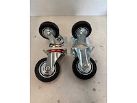 2x zwenkwiel 100 mm 2x bokwiel 100mm - afbeelding 2 van  2