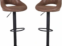2xbar stoelen verstelbare hoogte bruin - afbeelding 1 van  5
