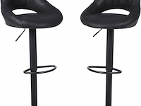 2xbar stoelen verstelbare hoogte zwart - afbeelding 1 van  5