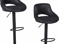 2xbar stoelen verstelbare hoogte zwart - afbeelding 5 van  5