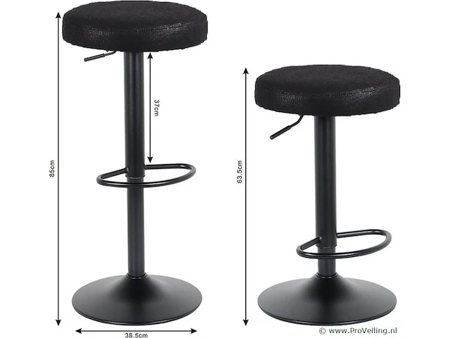2xbarkruk zwart - afbeelding 1 van  4