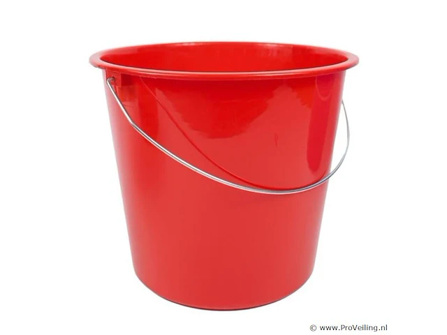 2xpoetsemmer 10liter rood - afbeelding 1 van  1