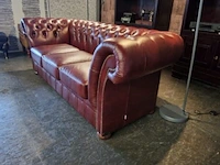 3- zits bank chesterfield, winfield basic, rood - afbeelding 2 van  3