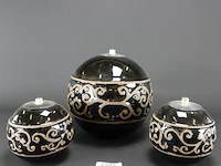 3 aardewerk bollen als olielamp - afbeelding 1 van  5