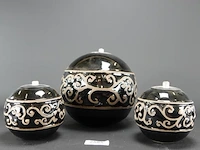 3 aardewerk bollen als olielamp - afbeelding 2 van  5