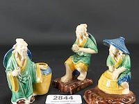 3 aardewerk chinese figuren - afbeelding 1 van  5