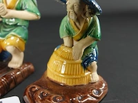 3 aardewerk chinese figuren - afbeelding 4 van  5