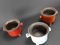 3 aardewerk voetpotten - afbeelding 4 van  5