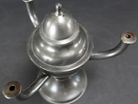 3 armige tinnen olielamp - afbeelding 3 van  5