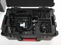 3-assige gimbal dji ronin r-16 voorzien van afstandsbediening, accu's, lader en accessoires in flightcase.