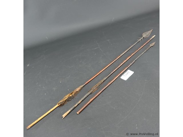 3 authentieke boog pijlen - afbeelding 1 van  5