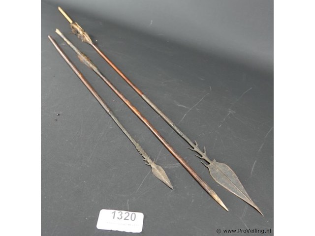 3 authentieke boog pijlen - afbeelding 2 van  5