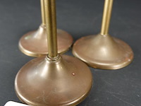 3 brons/messing kandelaren - afbeelding 4 van  5
